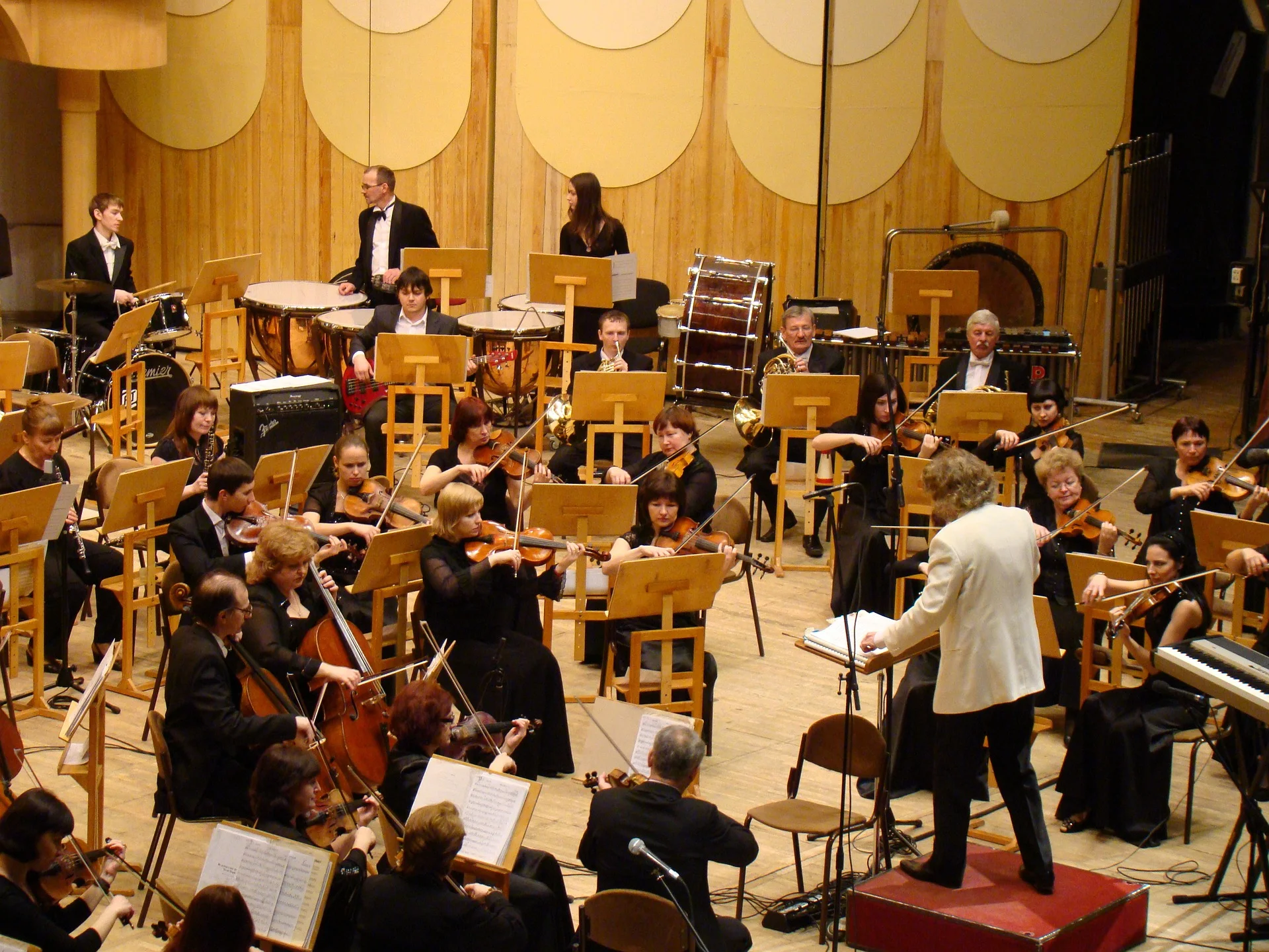 Partition de musique par un orchestre